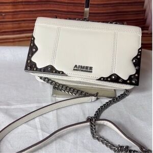 NWOT Aimee Kestenberg White Cream Crossbody Shoulder Bag with Dust Bag